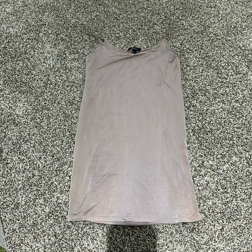 Forever 21 tan slinky mini dress